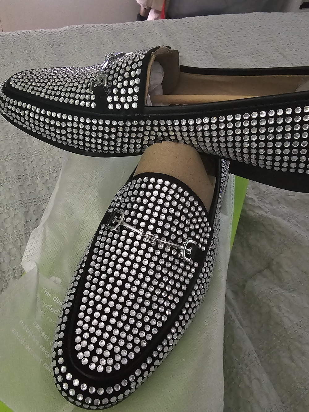 Sam Edelman Black Loafers with Silver Studs